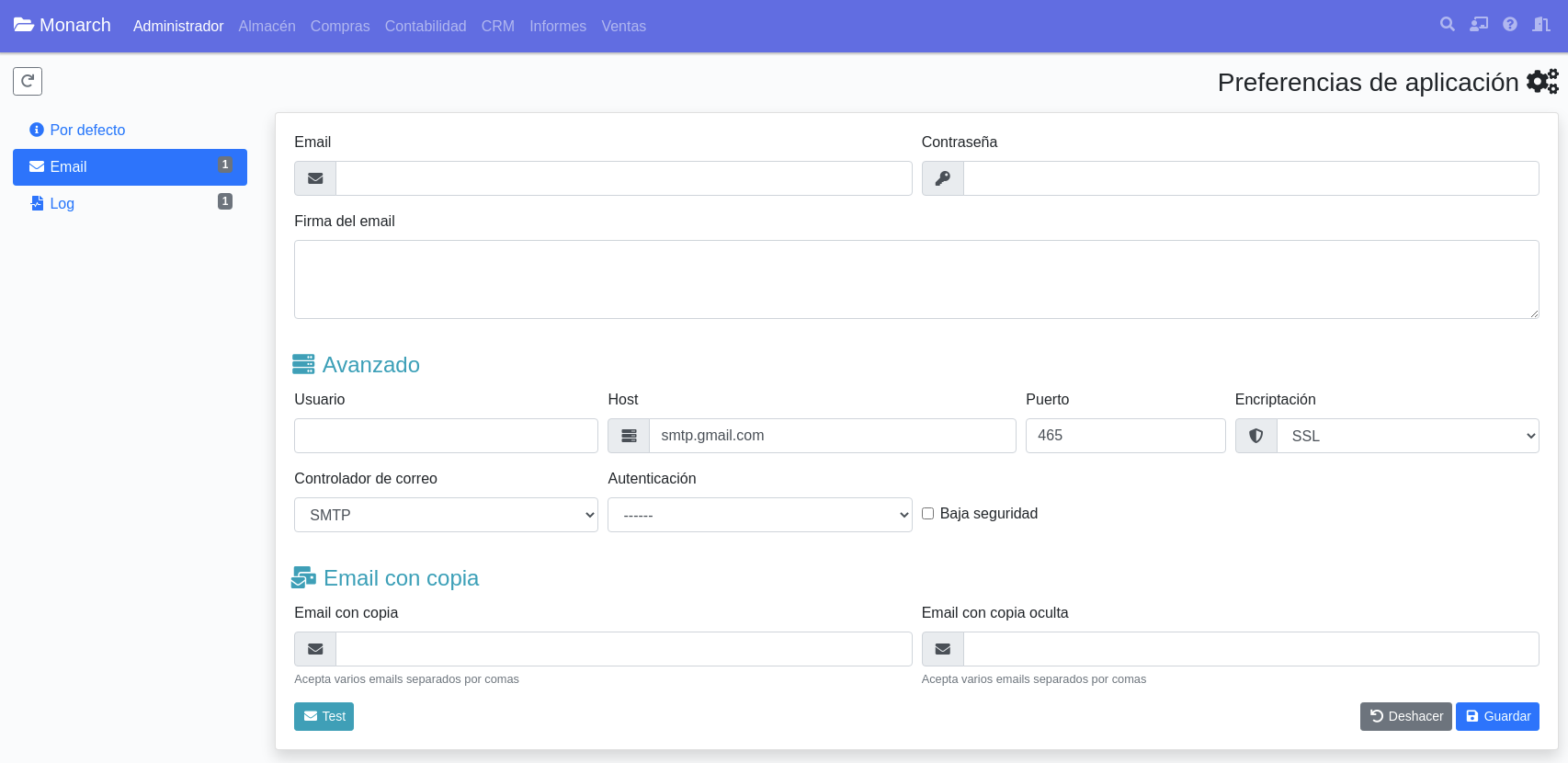 configurar email